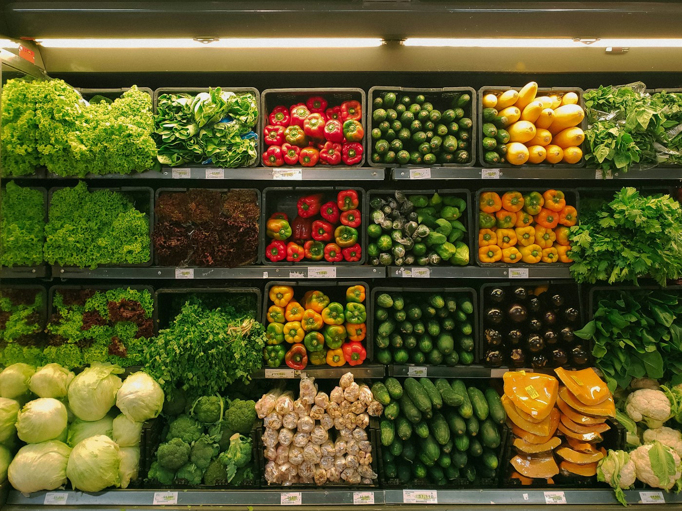 Productos frescos en un mercado